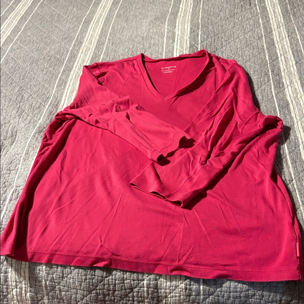 Women’s size 1X Liz Claiborne V-Neck, 3/4 sleeve top